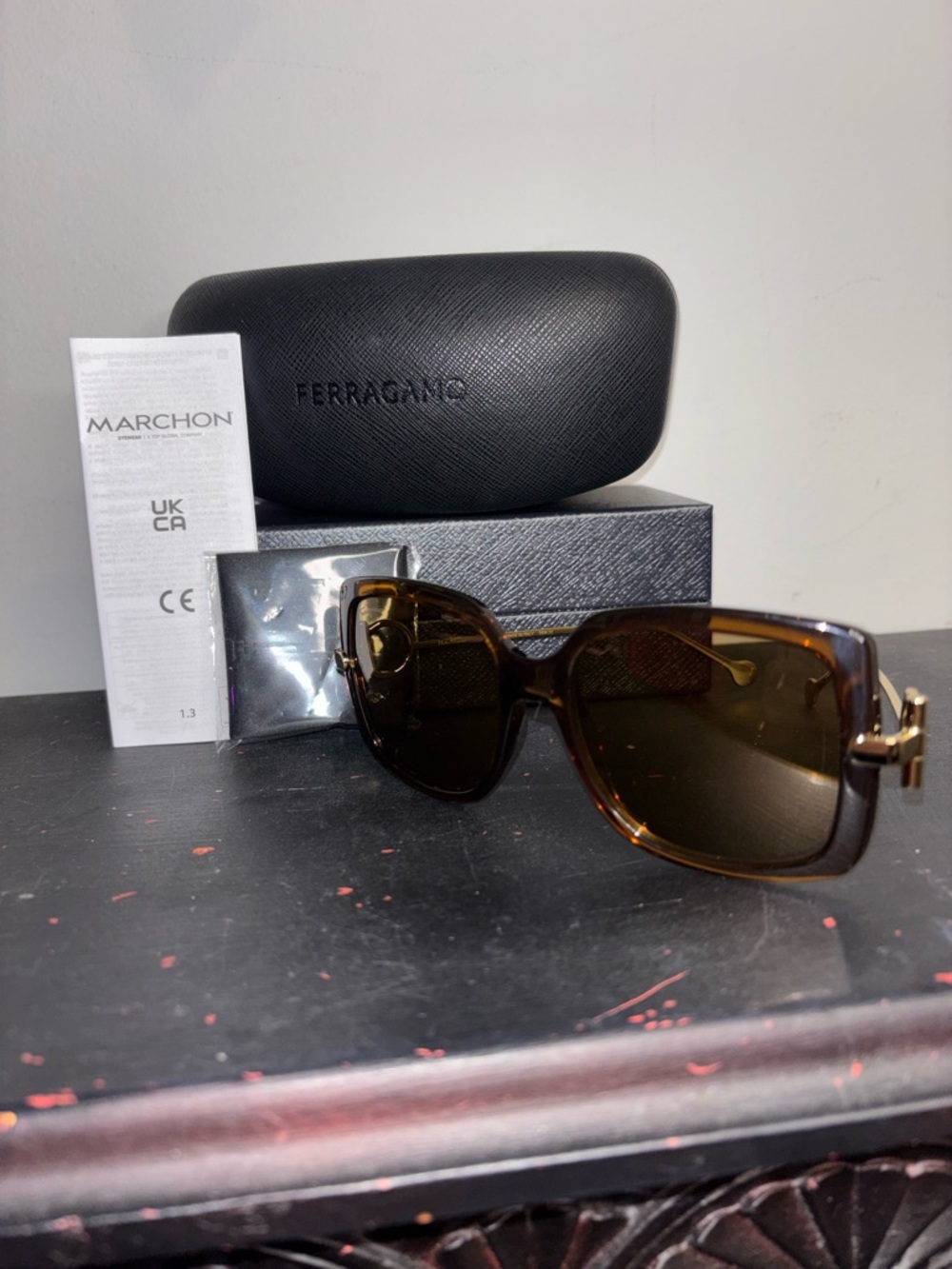 Salvatore Ferragamo Women's SF913S Square Sunglasses NWT